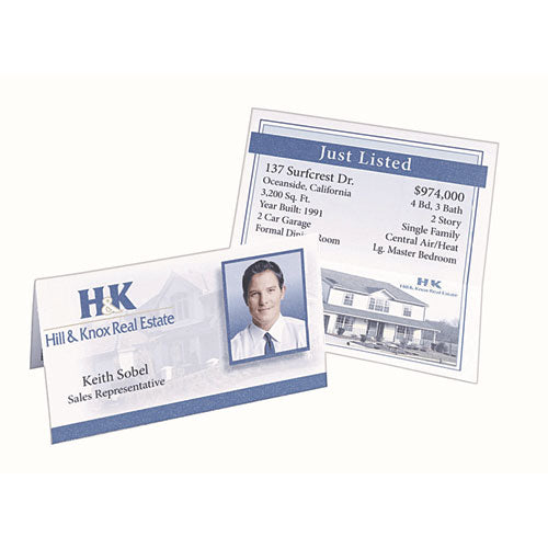 Image of Avery® 05302 Small Tent Card, White, 3.5 x 2, 4 Cards/Sheet, 40 Sheets/Pack