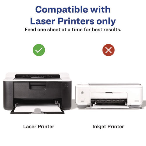 Image of Avery® 05889 Printable Postcards, Laser, 80 lb, 4 x 6, Matte White, 80 Cards, 2 Cards/Sheet, 40 Sheets/Box