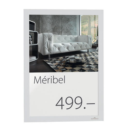 Image of Durable® 476802 Infoframe DURAFRAME Self Adhesive Double Sided Sign Holder, 9.5 x 12, White Frame, 2/Pack