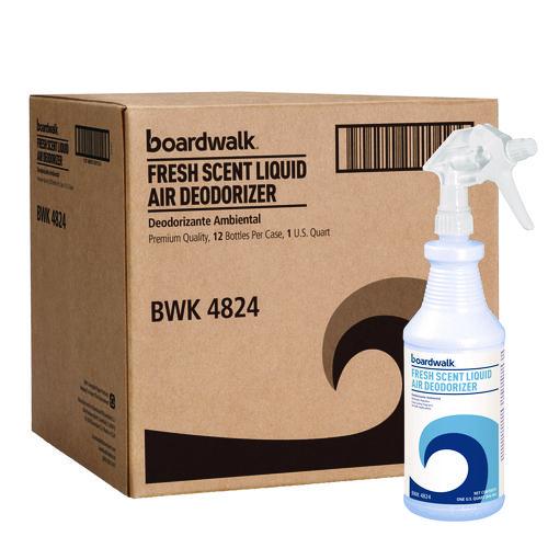 Image of Boardwalk® DO1406-12ESSN Fresh Scent RTU Liquid Air Deodorizer, 32 oz Spray Bottle, 12/Carton