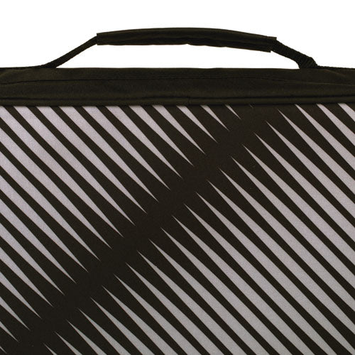 Image of Five Star® 72536 Zipper Binder, 3 Rings, 2" Capacity, 11 X 8.5, Black/gray Zebra Print Design