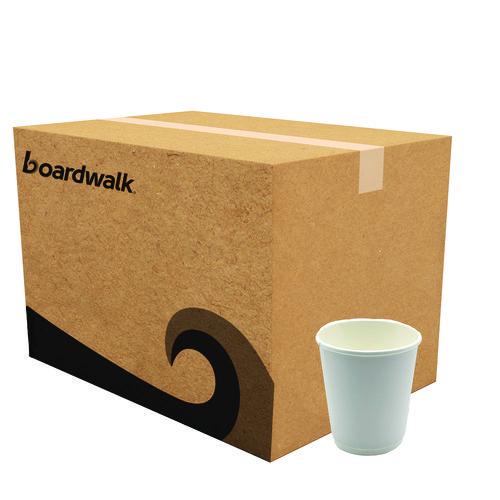 Image of Boardwalk® BWKDW8HCUPPK Paper Hot Cups, Double-Walled, 8 oz, White, 25/Pack