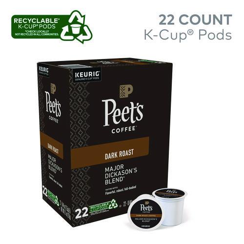 Image of Peet's Coffee & Tea® 5000377638 Major Dickason's Blend K-Cups, 22/box