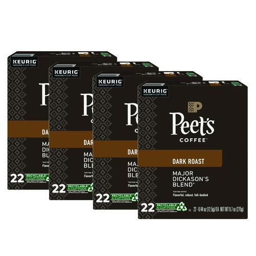 Image of Peet's Coffee & Tea® 5000377638 Major Dickason's Blend K-Cups, Regular, 88/Carton
