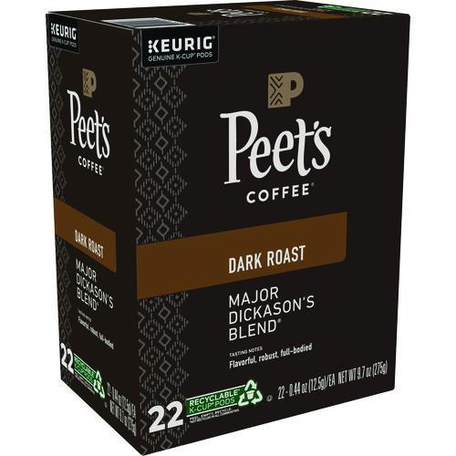Image of Peet's Coffee & Tea® 5000377638 Major Dickason's Blend K-Cups, Regular, 88/Carton