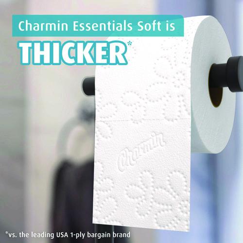 Image of Charmin® 80370714 Essentials Soft Bathroom Tissue, Septic Safe, 2-Ply, White, 330 Sheets/Roll, 12 Rolls/Pack, 4 Packs/Carton
