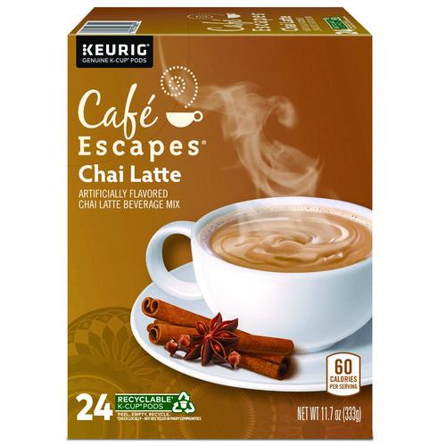 Image of Cafe Escapes® 5000330124 Chai Latte K-Cups, 24/Box