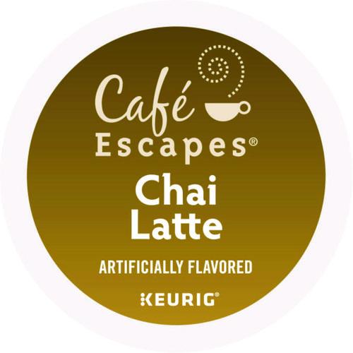 Image of Cafe Escapes® 5000330124 Chai Latte K-Cups, 96/Carton