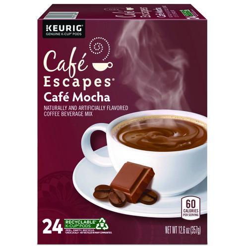 Image of Cafe Escapes® 5000330123 Cafe Escapes Mocha K-Cups, 24/box
