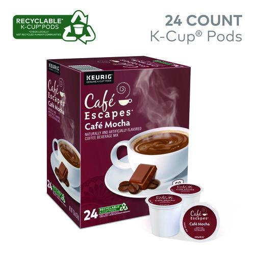 Image of Cafe Escapes® 5000330123 Cafe Escapes Mocha K-Cups, 24/box