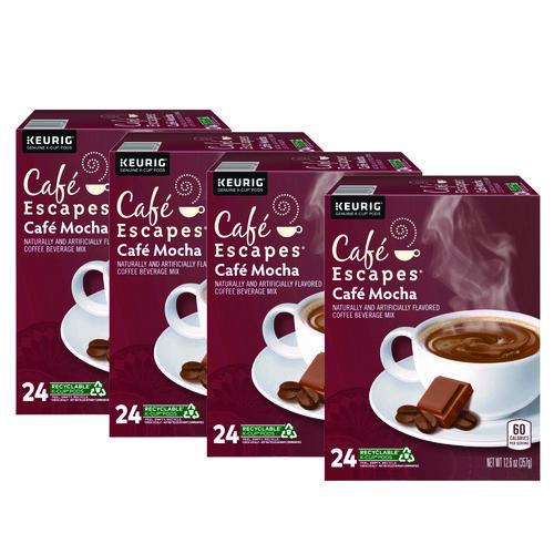 Image of Cafe Escapes® 5000330123 Mocha K-Cups, 24/box, 96/carton