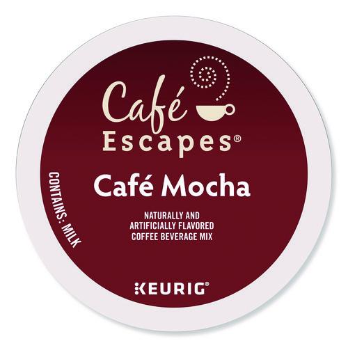Image of Cafe Escapes® 5000330123 Mocha K-Cups, 24/box, 96/carton