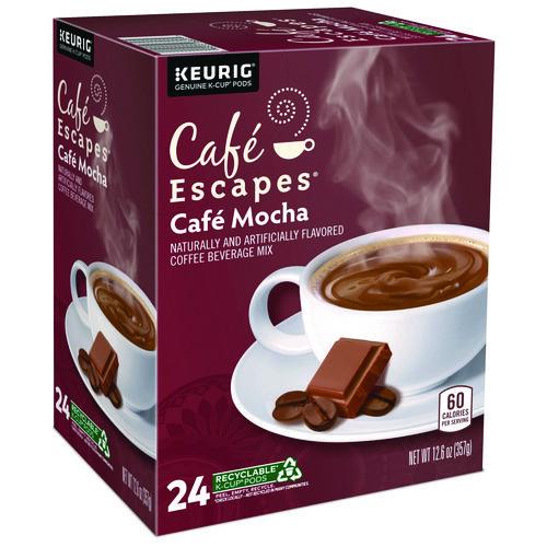 Image of Cafe Escapes® 5000330123 Mocha K-Cups, 24/box, 96/carton
