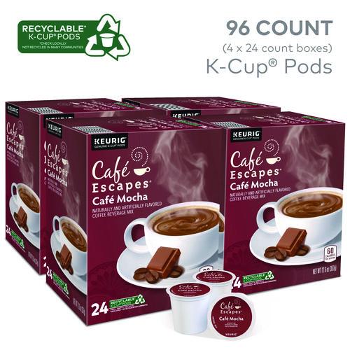 Image of Cafe Escapes® 5000330123 Mocha K-Cups, 24/box, 96/carton