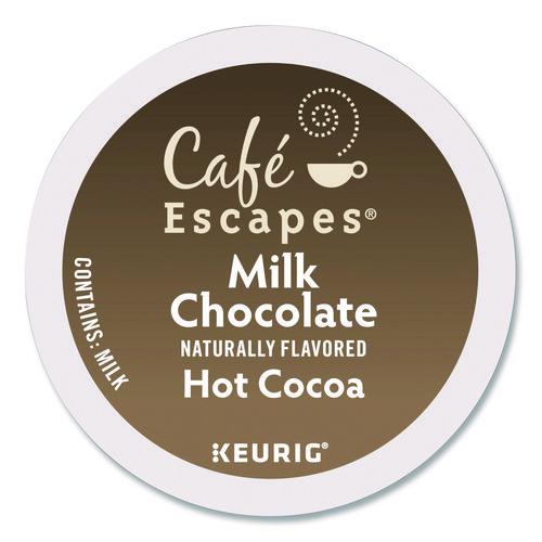 Image of Cafe Escapes® 5000330121 Cafe Escapes Milk Chocolate Hot Cocoa K-Cups, 96/carton