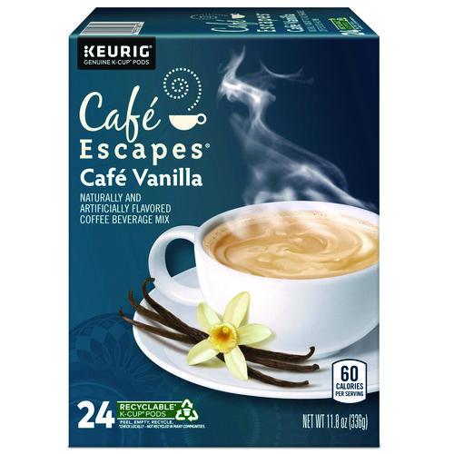 Image of Cafe Escapes® 5000330125 Cafe Vanilla K-Cups, 24/box