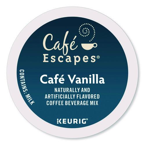 Image of Cafe Escapes® 5000330125 Cafe Vanilla K-Cups, 24/box