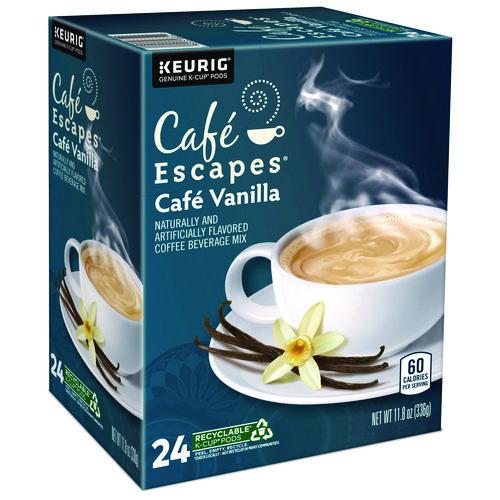 Image of Cafe Escapes® 5000330125 Cafe Vanilla K-Cups, 24/box