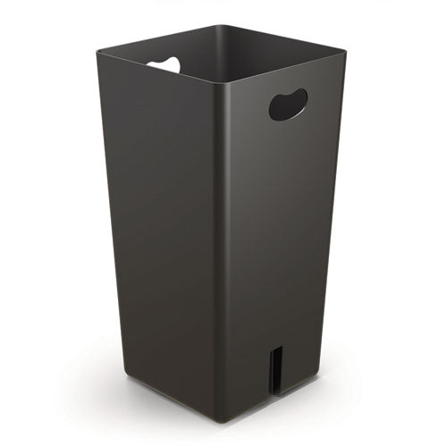 Image of Suncast Commercial® MTCSQ300 Outdoor Decorative Metal Square Trash Can with Two-Way Lid, 29 gal, Plastic, Black