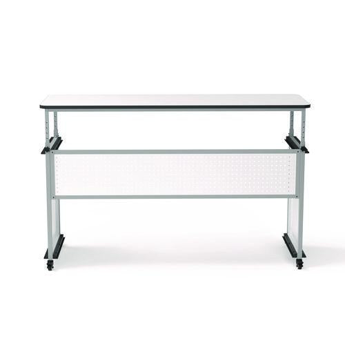 Image of Luxor DTTB002 Modular Teacher's Desk, 60.25 x 21 x 32 to 38, White