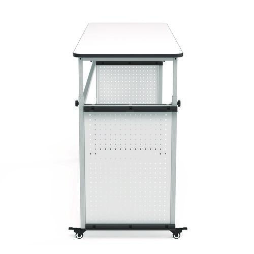 Image of Luxor DTTB002 Modular Teacher's Desk, 60.25 x 21 x 32 to 38, White