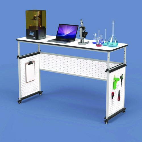 Image of Luxor DTTB002 Modular Teacher's Desk, 60.25 x 21 x 32 to 38, White