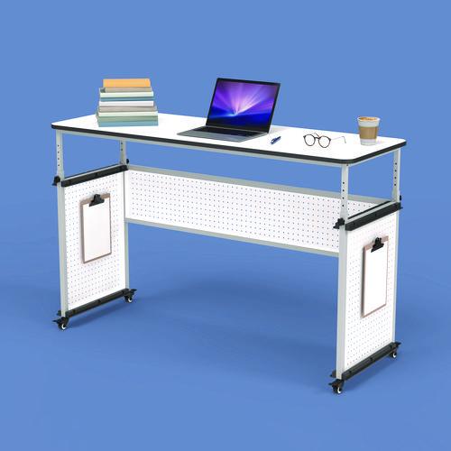 Image of Luxor DTTB002 Modular Teacher's Desk, 60.25 x 21 x 32 to 38, White
