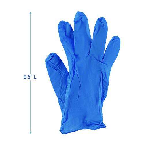 Image of Boardwalk® 395SCTA 395 Series Disposable General-Purpose Nitrile Gloves, Powder-Free, Small, 5 mil Thick, 9.5" Long, Blue, 100/Box, 10 Boxes/CT