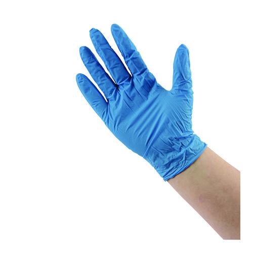 Image of Boardwalk® 395SBXA 395 Series Disposable General-Purpose Nitrile Gloves, Powder-Free, Small, 5 mil Thick, 9.5" Long, Blue, 100/Box
