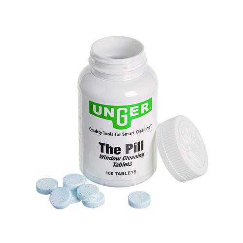 Image of Unger® UNGPLBTL Pill Window Cleaning Tablets, 100 Tablets/Bottle