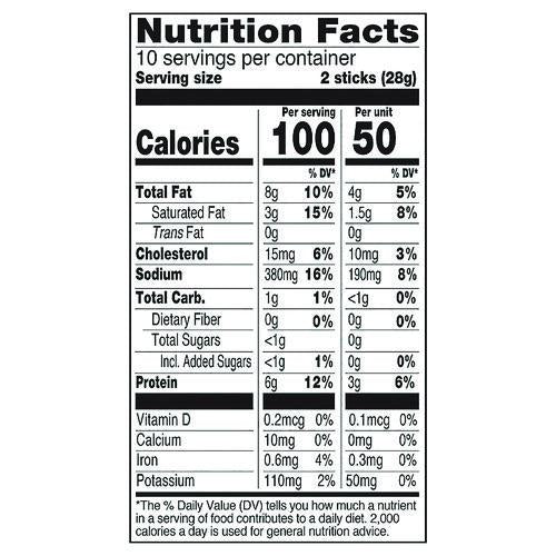 Image of Vermont Smoke and Cure® 606274331149 Original Flavor Mini Snack Sticks, Beef, 0.5 oz Individually Wrapped, 20/Carton