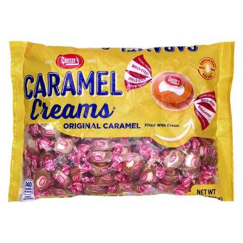 Image of Goetze™s 070622381016 Caramel Creams Candy, Caramel, 48 oz Bag