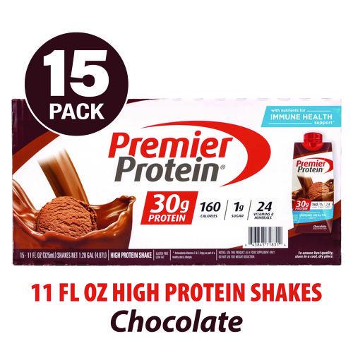 Image of Premier Protein® 643843718314 Chocolate Shake, 11 oz, 15/Carton