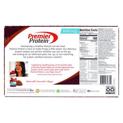 Image of Premier Protein® 643843718314 Chocolate Shake, 11 oz, 15/Carton
