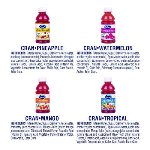 Image of Ocean Spray® 031200013958 Tropical Variety Pack, Assorted Flavors, 10 oz Bottle, 24/Carton