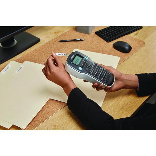 Image of DYMO® 43613/S0720780 D1 High-Performance Polyester Removable Label Tape, 0.25" X 23 Ft, Black On White