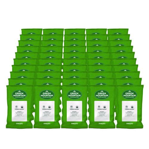 Image of Green Mountain Coffee® 5000052530 French Roast Coffee Fraction Packs, 2.2oz, 50/carton