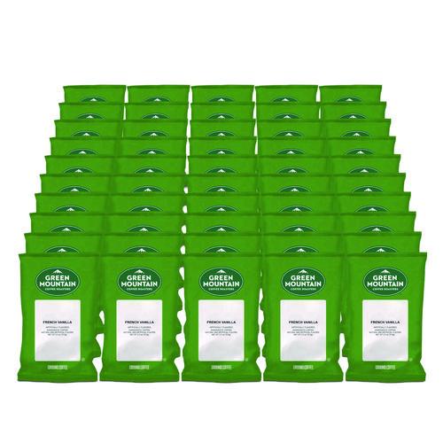 Image of Green Mountain Coffee® 5000364509 French Vanilla Coffee Fraction Packs, 2.2 Oz, 50/carton