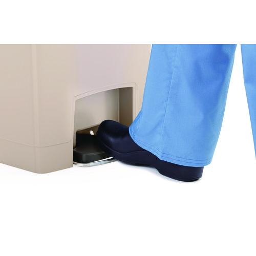 Image of Rubbermaid® Commercial 1883460 Streamline Resin Step-On Container, Front Step Style, 18 gal, Polyethylene, Beige