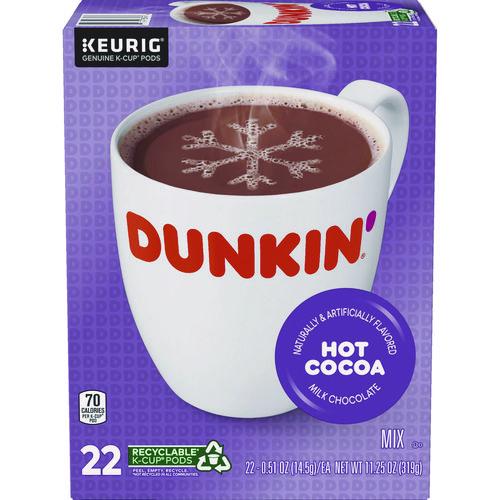 Image of Dunkin'® 5000363547 Milk Chocolate Hot Cocoa K-Cup Pods, 22/box