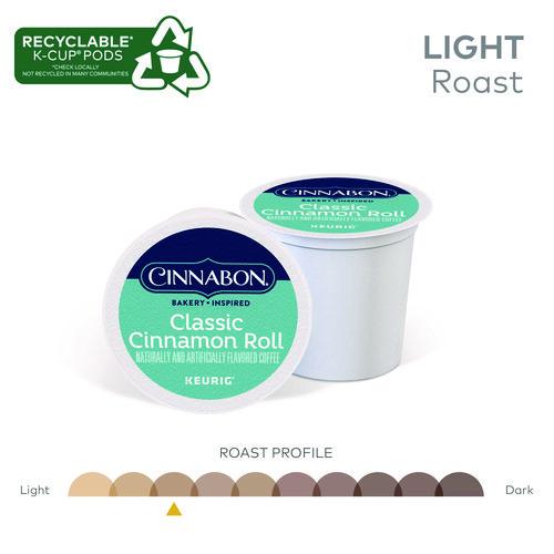 Image of Cinnabon® 5000330074 Cinnabon Classic Cinnamon Roll Coffee K-Cups, 24/box