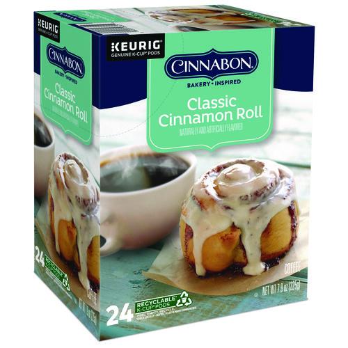 Image of Cinnabon® 5000330074 Cinnabon Classic Cinnamon Roll Coffee K-Cups, 24/box