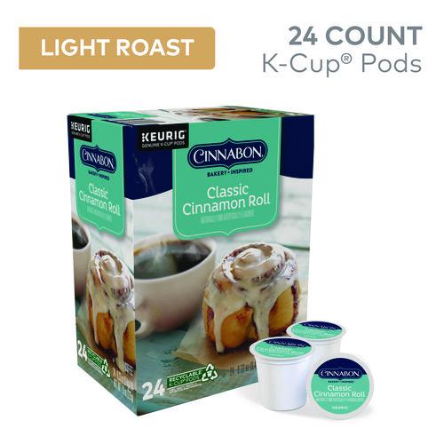 Image of Cinnabon® 5000330074 Cinnabon Classic Cinnamon Roll Coffee K-Cups, 24/box