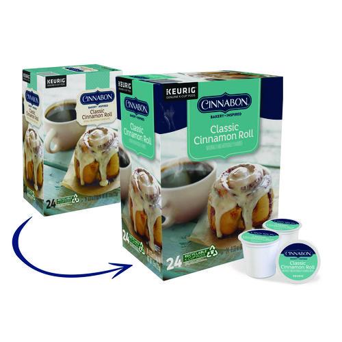 Image of Cinnabon® 5000330074 Cinnabon Classic Cinnamon Roll Coffee K-Cups, 24/box