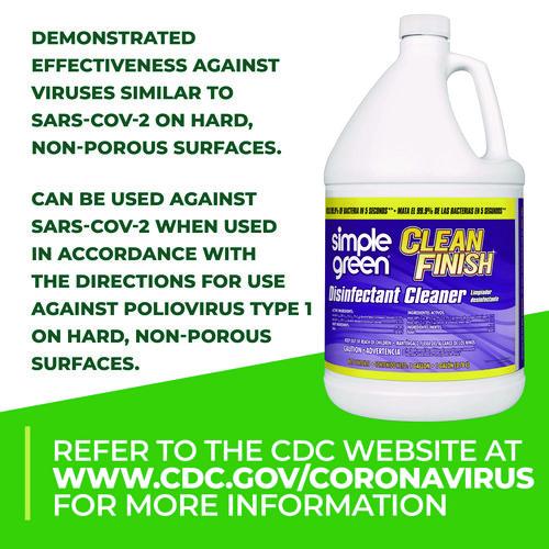 Image of Simple Green® 2810000401128 Clean Finish Disinfectant Cleaner, 1 Gal Bottle, Herbal