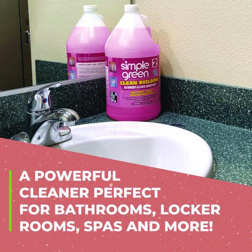 Image of Simple Green® 1210000211101 Clean Building Bathroom Cleaner Concentrate, Unscented, 1 Gal Bottle, 2/carton