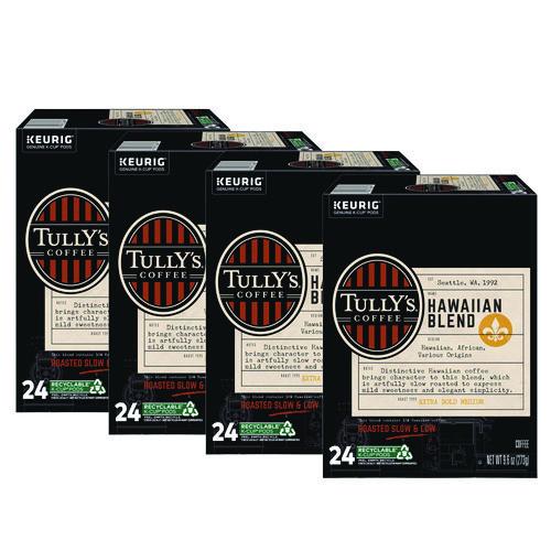 Image of Tully's Coffee® 5000373793 Hawaiian Blend Coffee K-Cups, 96/carton