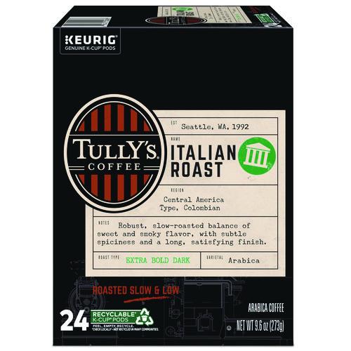 Image of Tully's Coffee® 5000330029 Italian Roast Coffee K-Cups, 24/box
