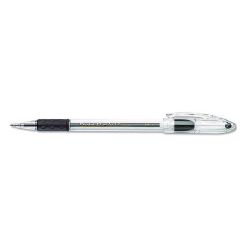 Image of Pentel® BK91ASW-US R.s.v.p. Ballpoint Pen Value Pack, Stick, Medium 1 Mm, Black Ink, Clear/black Barrel, 24/pack