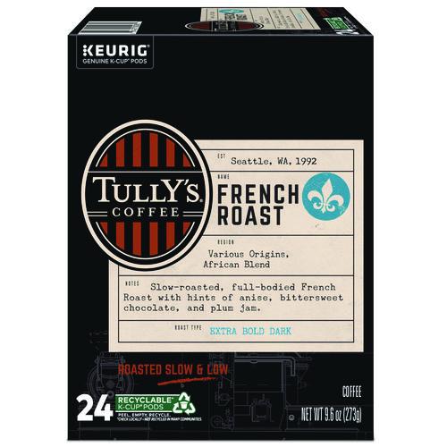 Image of Tully's Coffee® 5000373779 French Roast Coffee K-Cups, 24/box